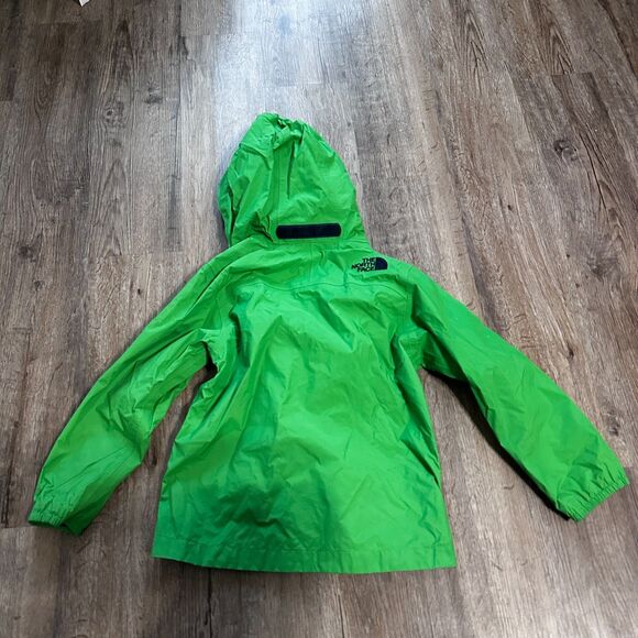 The North Face Boys XXS 5 Hyvent Jacket Green Hood Waterproof Lightweight - Picture 5 of 5